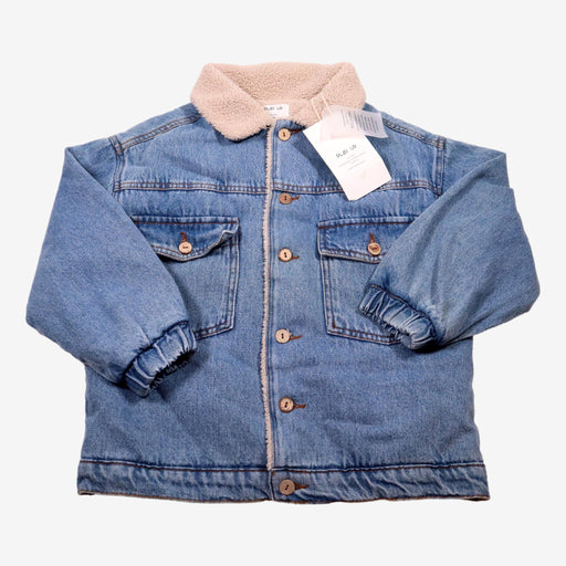 Veste en Jean enfant avec col en moumoute