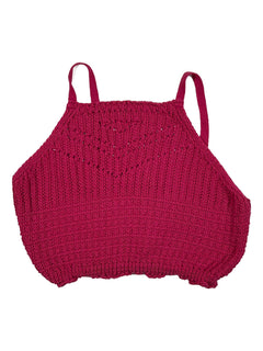 ZARA 14 ans Crop Top rose en crochet