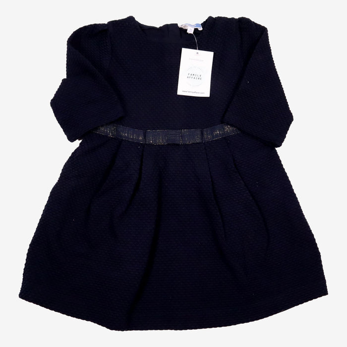 JACADI 3 ans robe bleu marine avec nœud