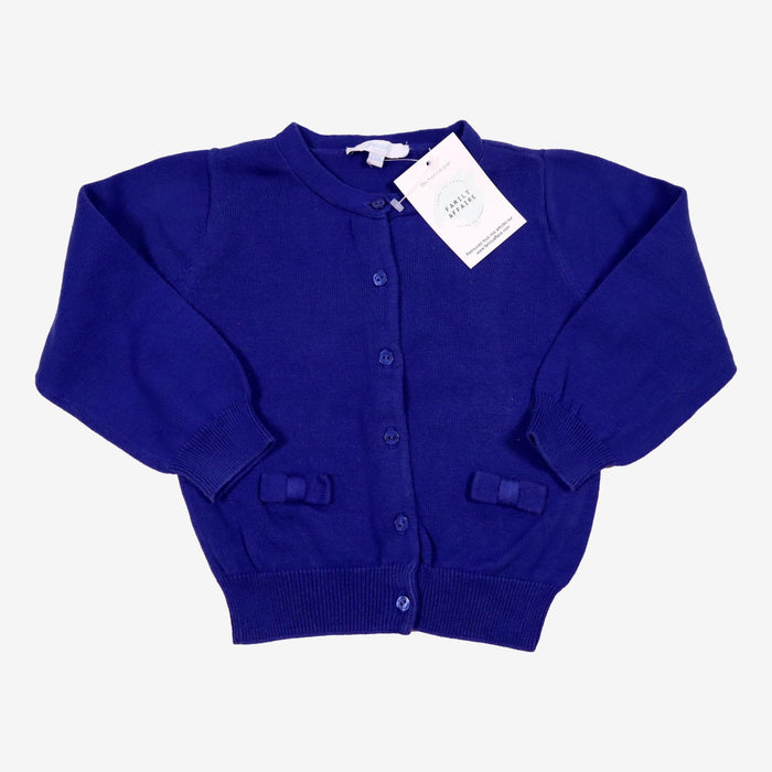 JACADI 2 ans gilet bleu roi à nœuds