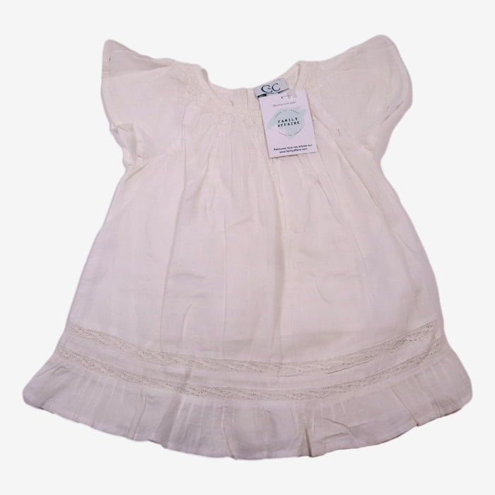 C DE C 12m robe blanche smock