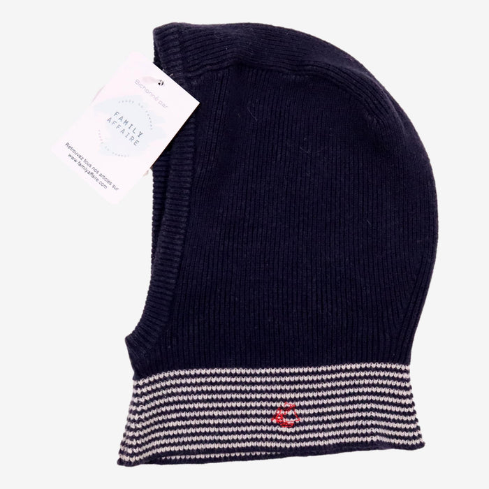 PETIT BATEAU 2/3 ans capuche en laine bleu marine