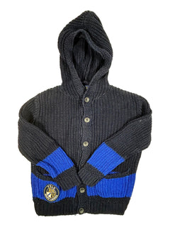 RALPH LAUREN 6 ans Gilet bicolore bleu avec capuche