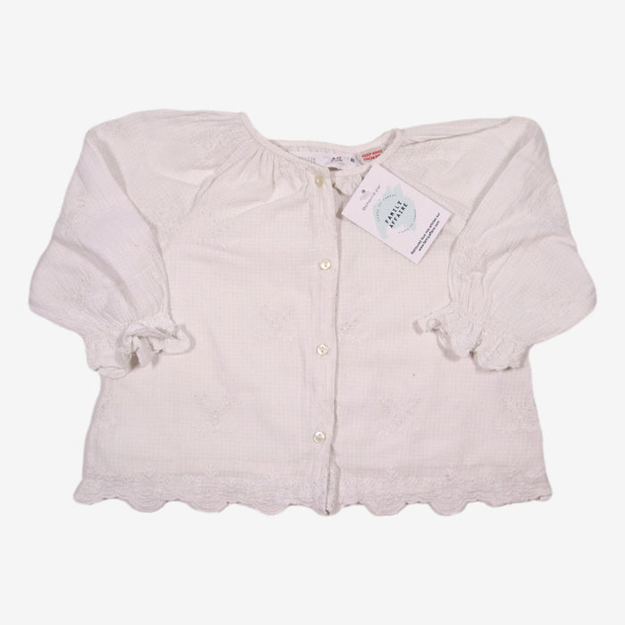 ZARA 12 mois blouse coton blanche