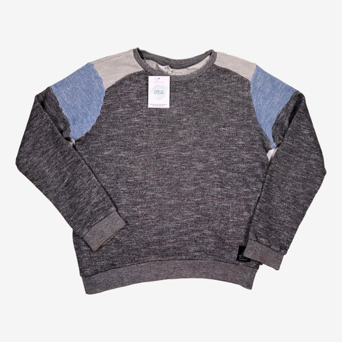 ELEVEN PARIS 14 ans sweat gris chiné raglan