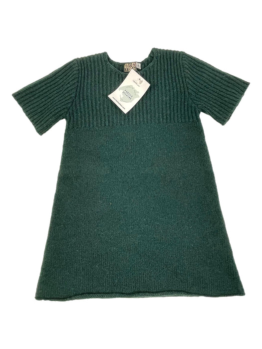 BONTON 4 ans Robe en maille verte laine