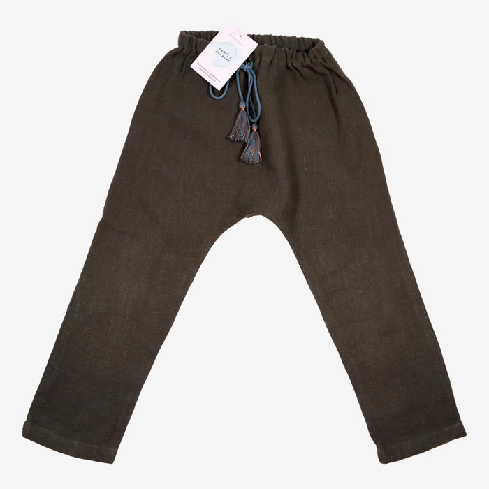 PETIT PARISIEN 3 ans  pantalon vert fluide lin