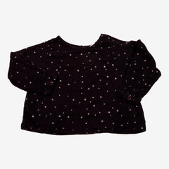 ZEF 2 ans blouse noire étoile argent