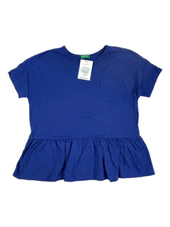 BENETTON 10/11 ans tee shirt bleu