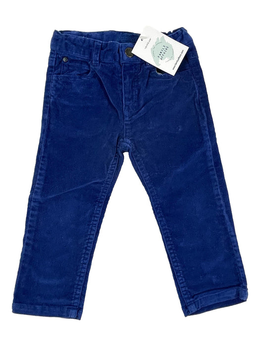 JACADI 18 mois pantalon en velours bleu