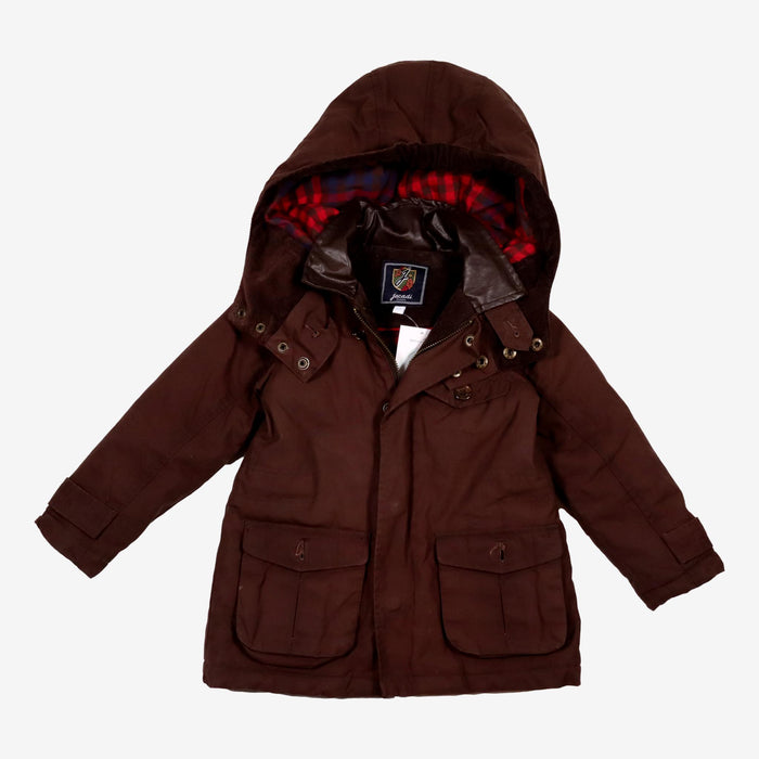 JACADI 3 ans parka marron à capuche