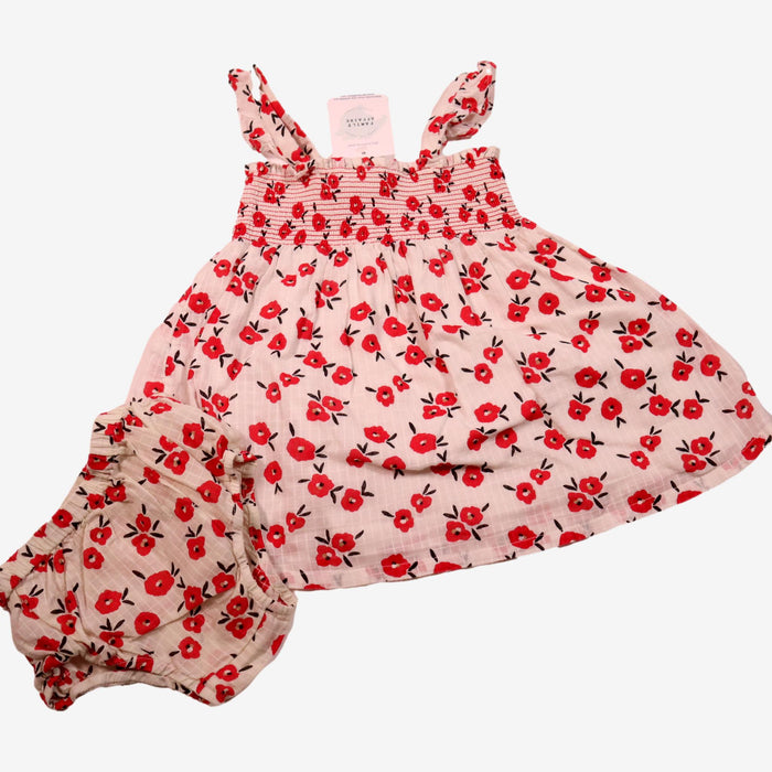 BOUTCHOU 12m robe fleurs rouge