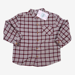 BOUTCHOU 2 ans chemise grise carreaux