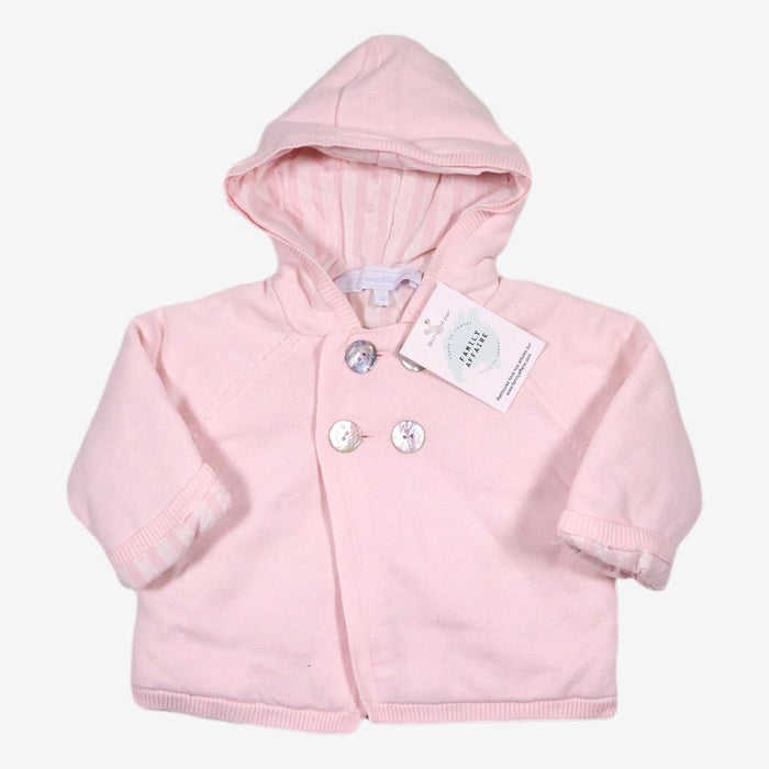 TARTINE ET CHOCOLAT 3 mois gilet doublé coton rose