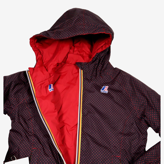 K-WAY 6 ans veste coupe-vent noire à pois rouge