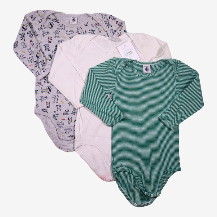 PETIT BATEAU 4 ans Lot de 3 bodies