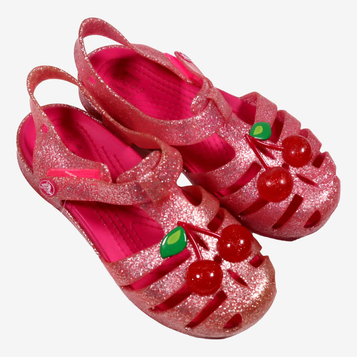 CROCS T29 sandales roses pailletées cerises