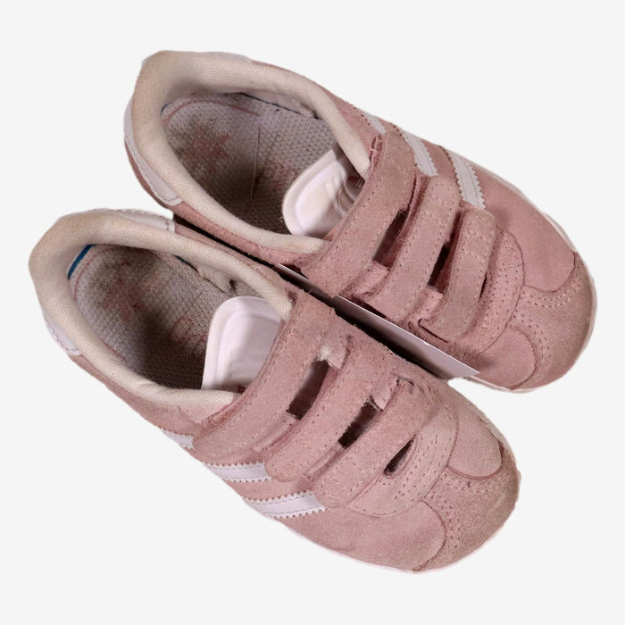 ADIDAS T27 gazelles à scratch roses et blanches