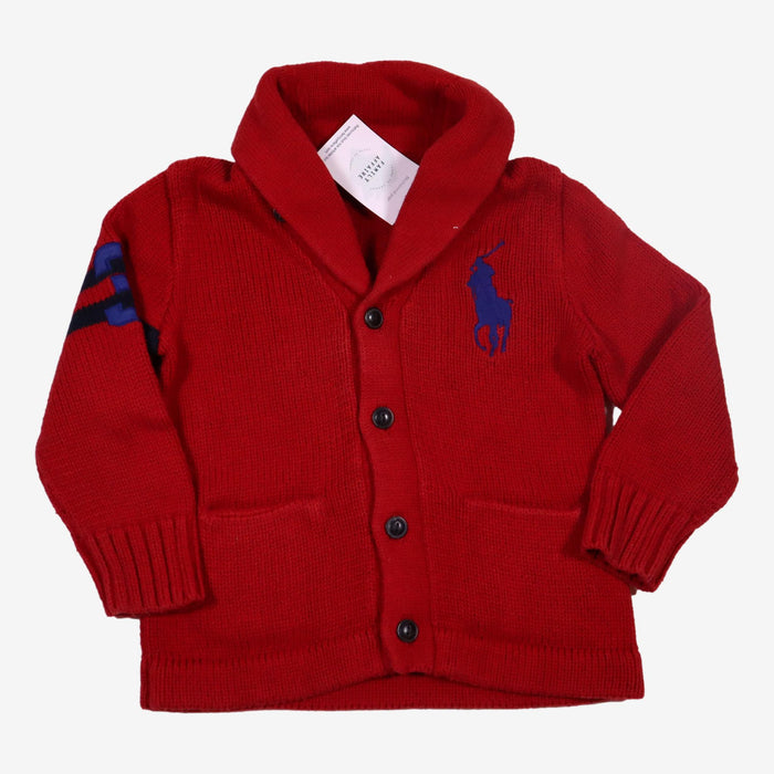 RALPH LAUREN 4 ans Gilet rouge col châle