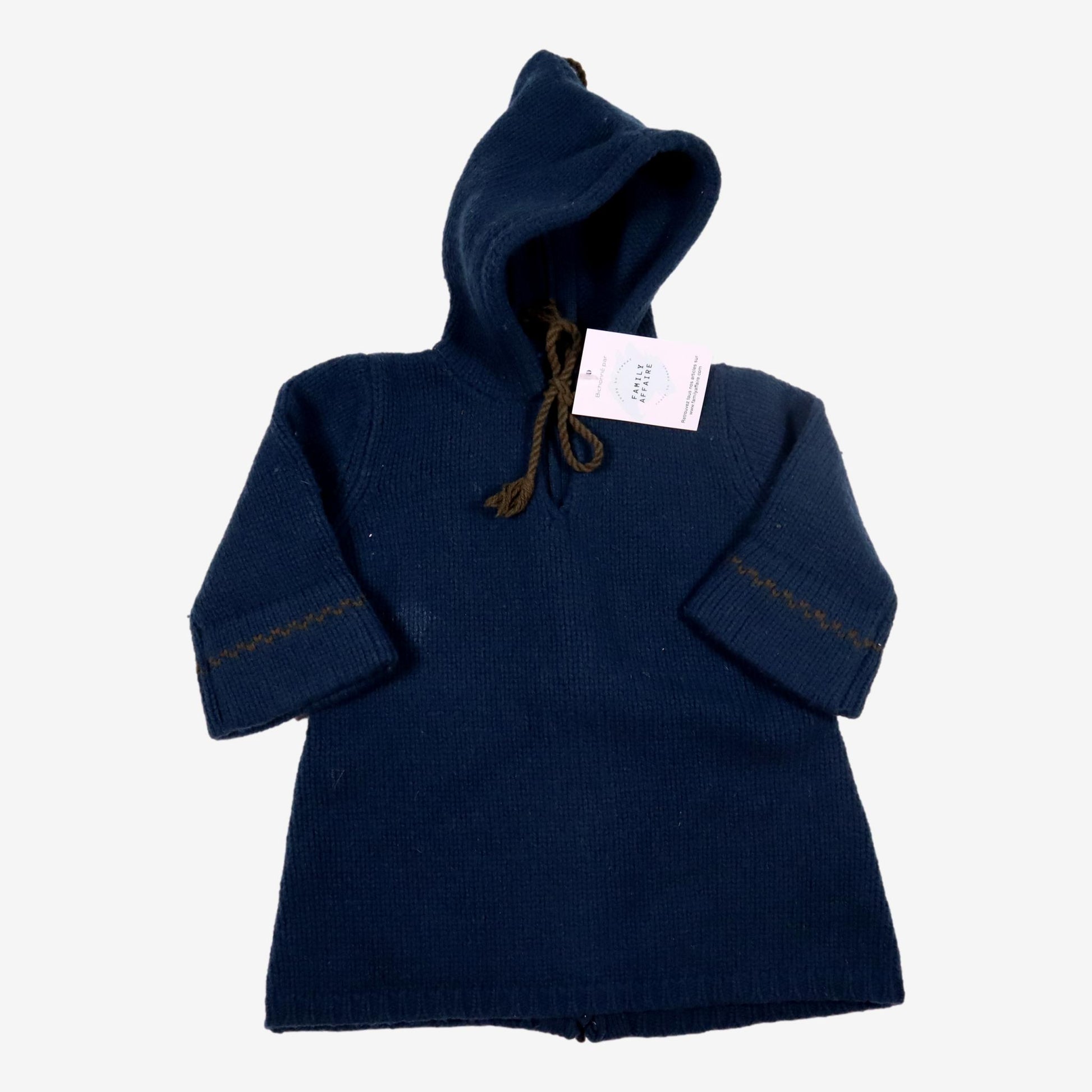 BONTON 6 mois Pull maille marine lutin