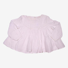 MONOPRIX 4 ans Blouse broderies blanche