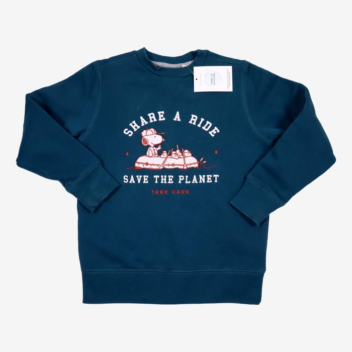 CYRILLUS 8 ans Sweat vert save the planet