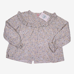 LA COQUETA 5 ans blouse fleurs or et bleue