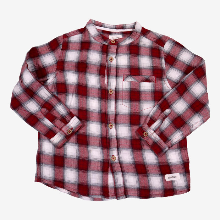 NEWBIE 3 ans chemise a carreaux rouge