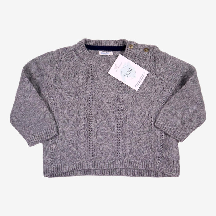 BOUTCHOU 9 mois pull gris torsade