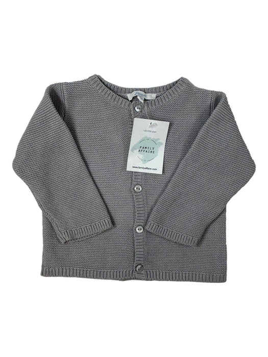 JACADI 12 mois Gilet gris en maille