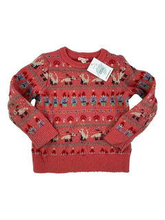 CREWCUTS 4/5 ans PUll en laine rose (défaut)