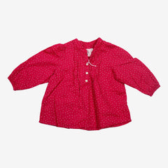 H&M 4/6 mois Blouse rose petits pois