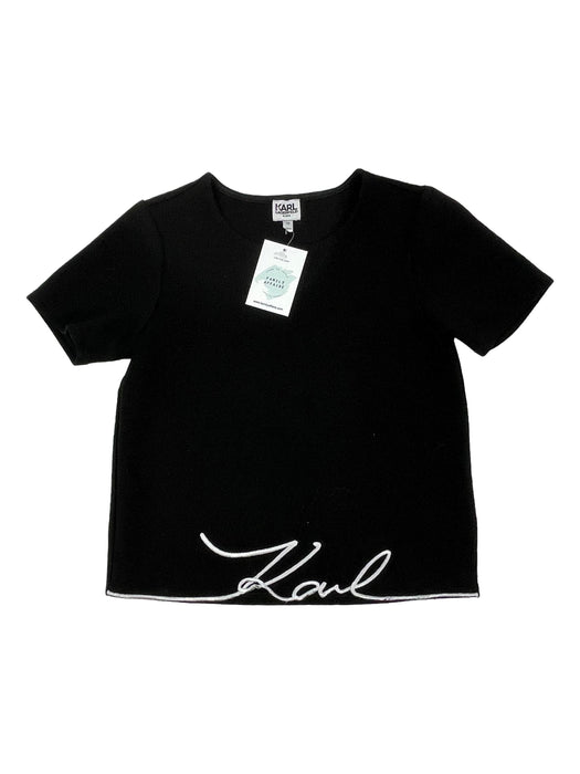 KARL LAGERFELD 10 ans tee shirt noir doux