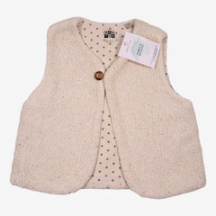 BONTON 3/4 ans gilet blanc crème