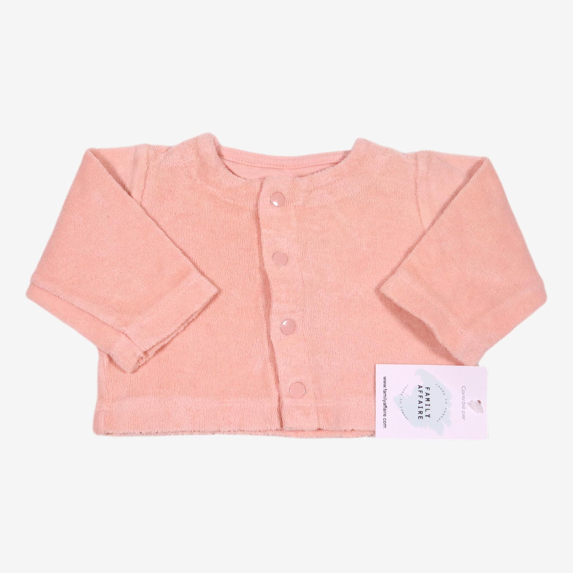 3 mois Gilet éponge rose