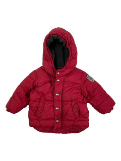 GAP 6/12 mois blouson doudoune rouge capuche