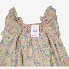 BONPOINT 8 ans robe crème imprimé liberty