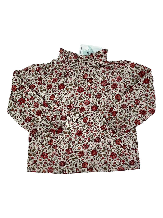 MARIE PUCE 4 ans blouse fleurs orange rouge