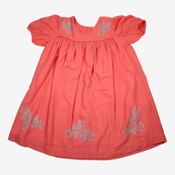 BONPOINT 8 ans robe orange détails broderies