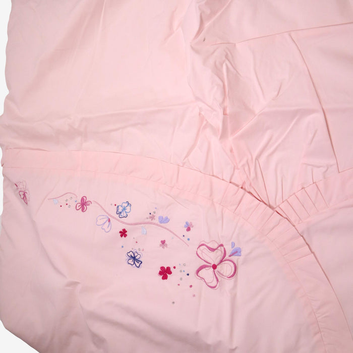 BABY DIOR couverture rose pâle à broderies