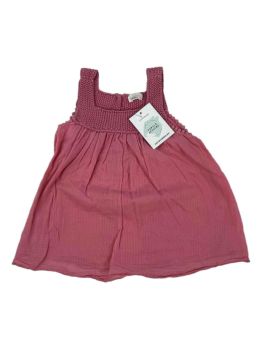 BUHO 6 ans blouse bretelles maille rose