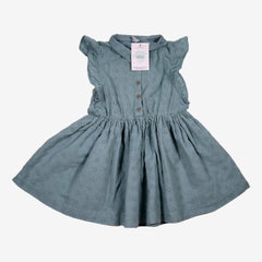 PETIT BATEAU 5 ans robe verte broderies anglaises