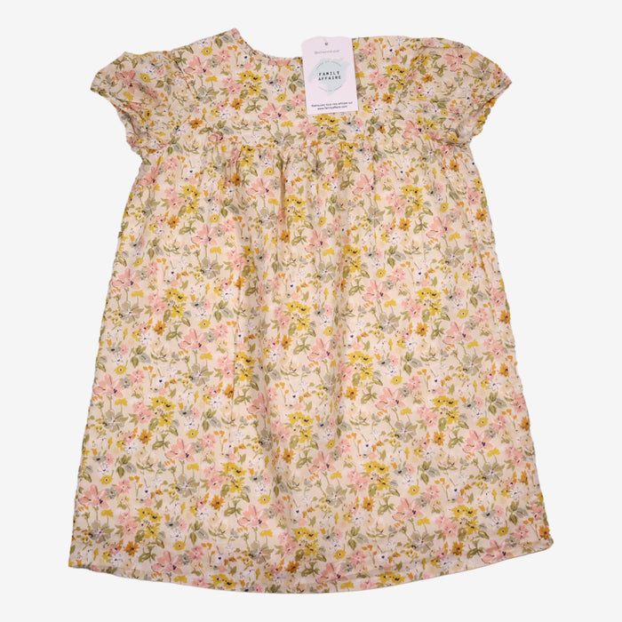 BOINPOINT 4 ans robe crème à imprimé liberty