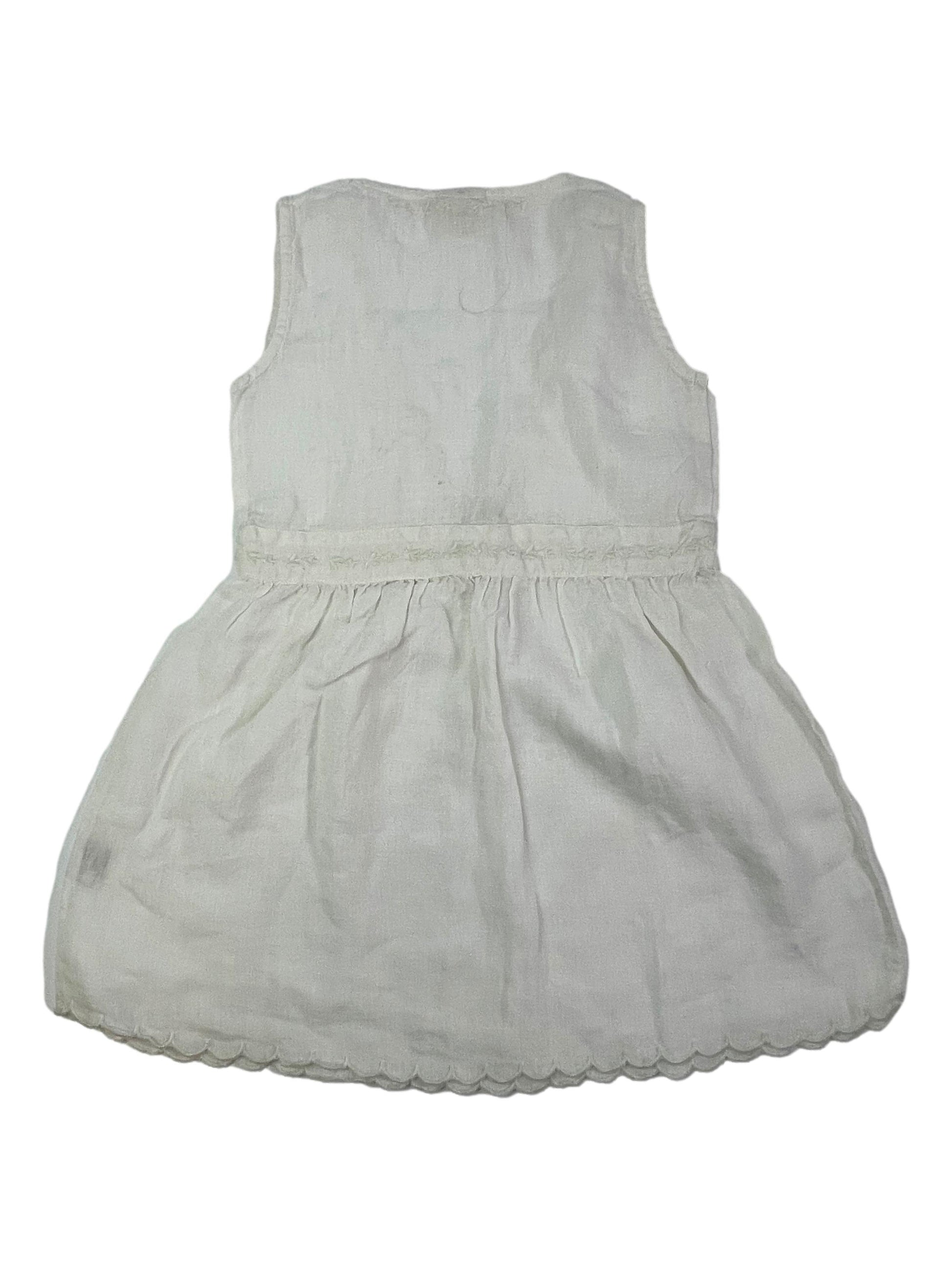 Robe blanche en lin et dentelle LILILOTTE pour fille de 10 ans