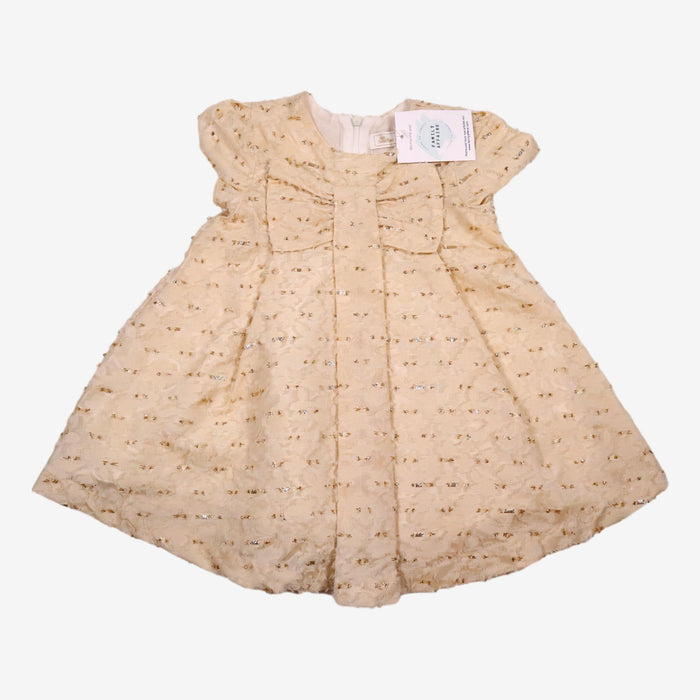 BONPOINT 2 ans robe écru et or