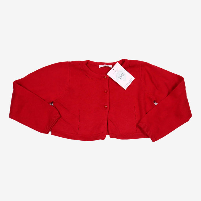 JACADI 4 ans gilet court rouge