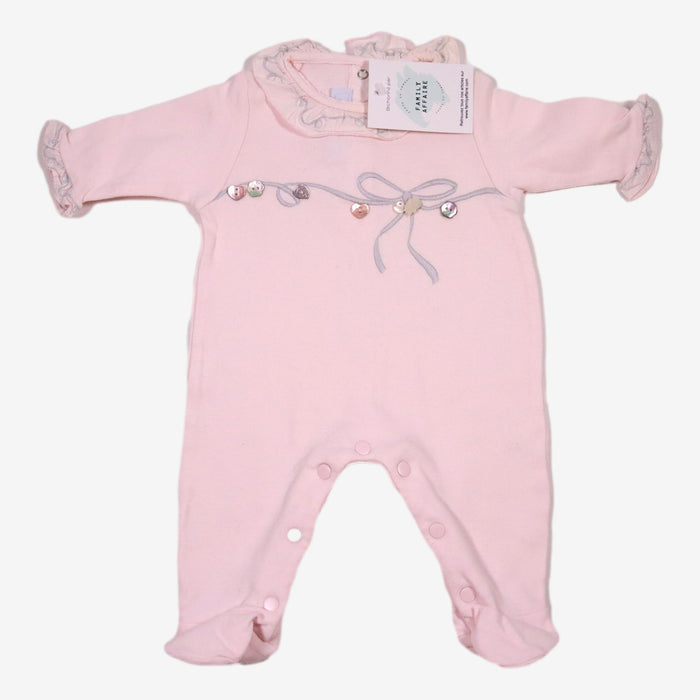 TARTINE ET CHOCOLAT 1m pyjama rose noeud gris