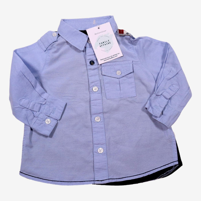 IKKS 6m chemise bleu et marine