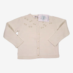 BONPOINT 2 ans Gilet blanc broderies