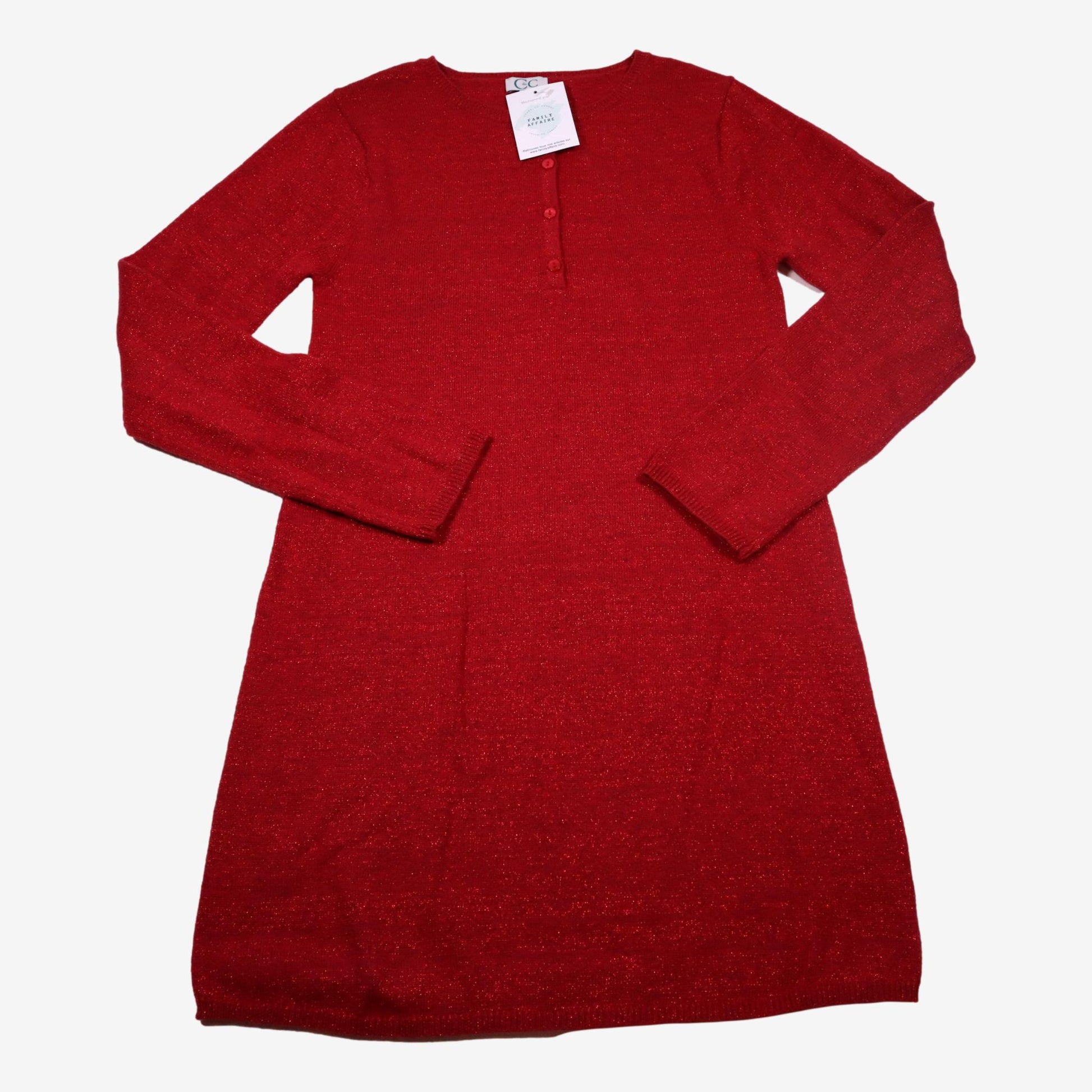 C DE C 12 ans robe rouge paillette